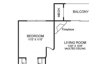 B2L floor plan at The Montgomery